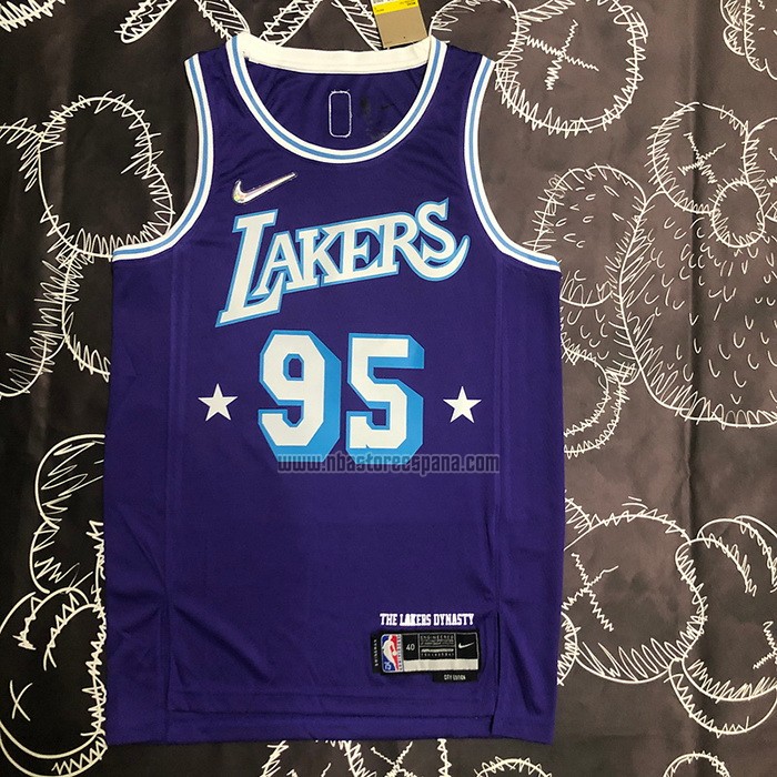Camiseta Los Angeles Lakers Juan Toscano-Anderson NO 95 Ciudad 2021-22 Violeta